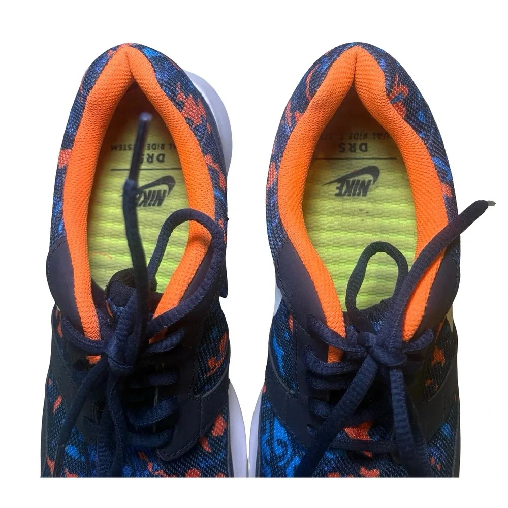 Nike Kaishi Run Navy Orange Blue Abstract Mesh Sneakers 705450-418 Mens 9